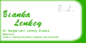 bianka lenkey business card